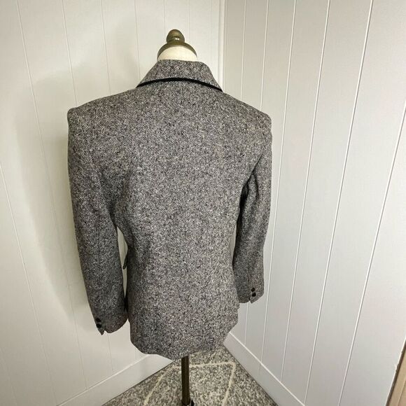 Vintage Hunt Club Women’s 6 Grey Wool Blend Peacoat Blazer Jacket 3 Button - Picture 10 of 16